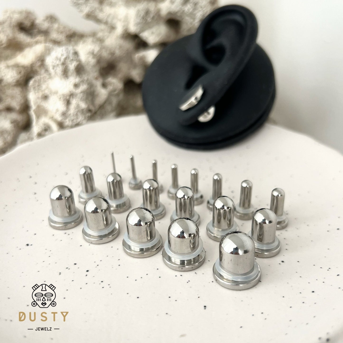 Dead Stretching Kit | Single Flare Steel Plugs Set (12 pcs Or 19 pcs) - DustyJewelz