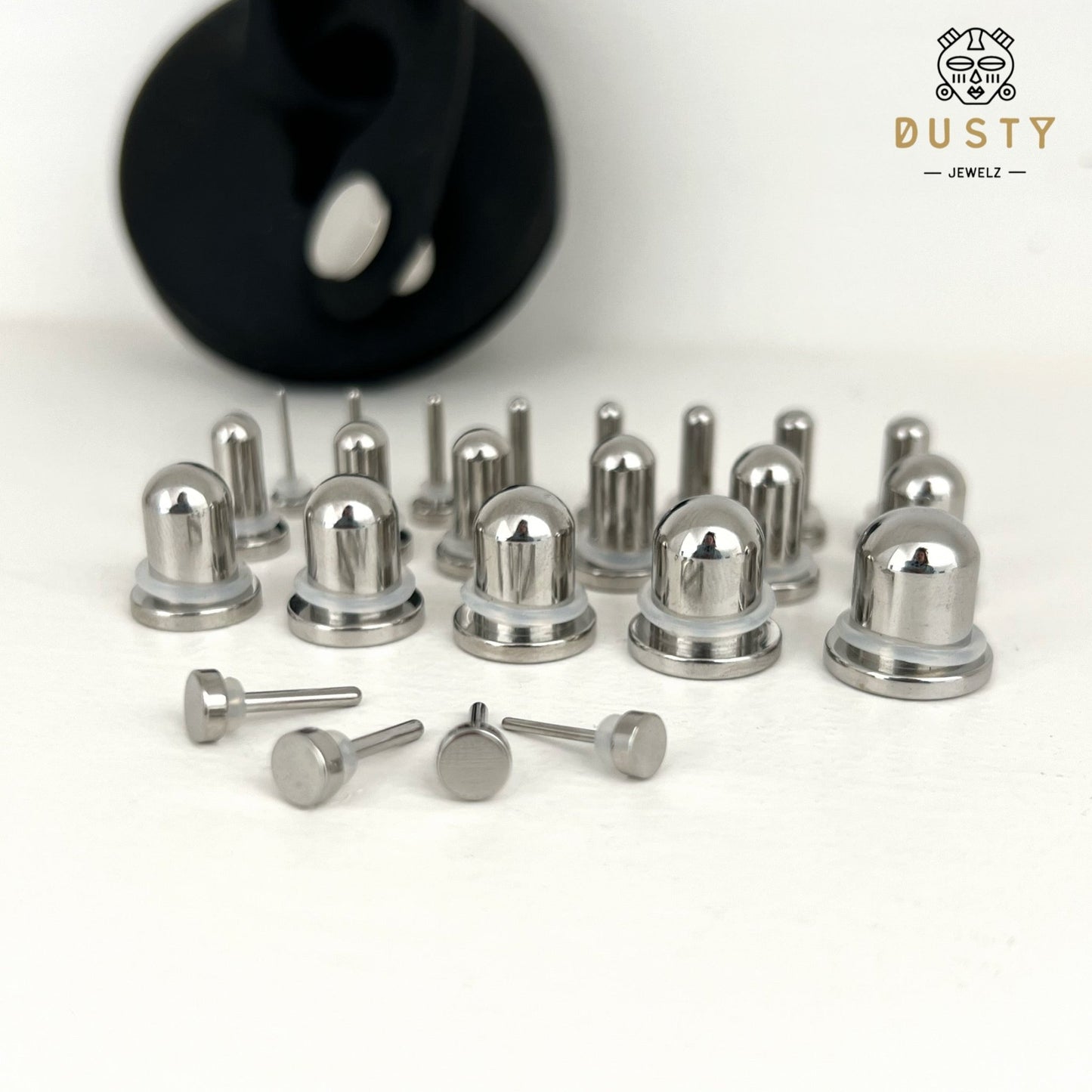 Dead Stretching Kit | Single Flare Steel Plugs Set (12 pcs Or 19 pcs) - DustyJewelz