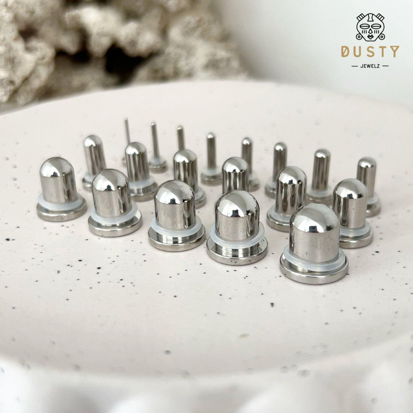 Dead Stretching Kit | Single Flare Steel Plugs Set (12 pcs Or 19 pcs) - DustyJewelz
