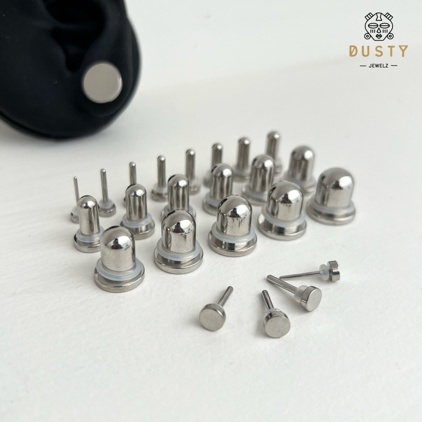 Dead Stretching Kit | Single Flare Steel Plugs Set (12 pcs Or 19 pcs) - DustyJewelz
