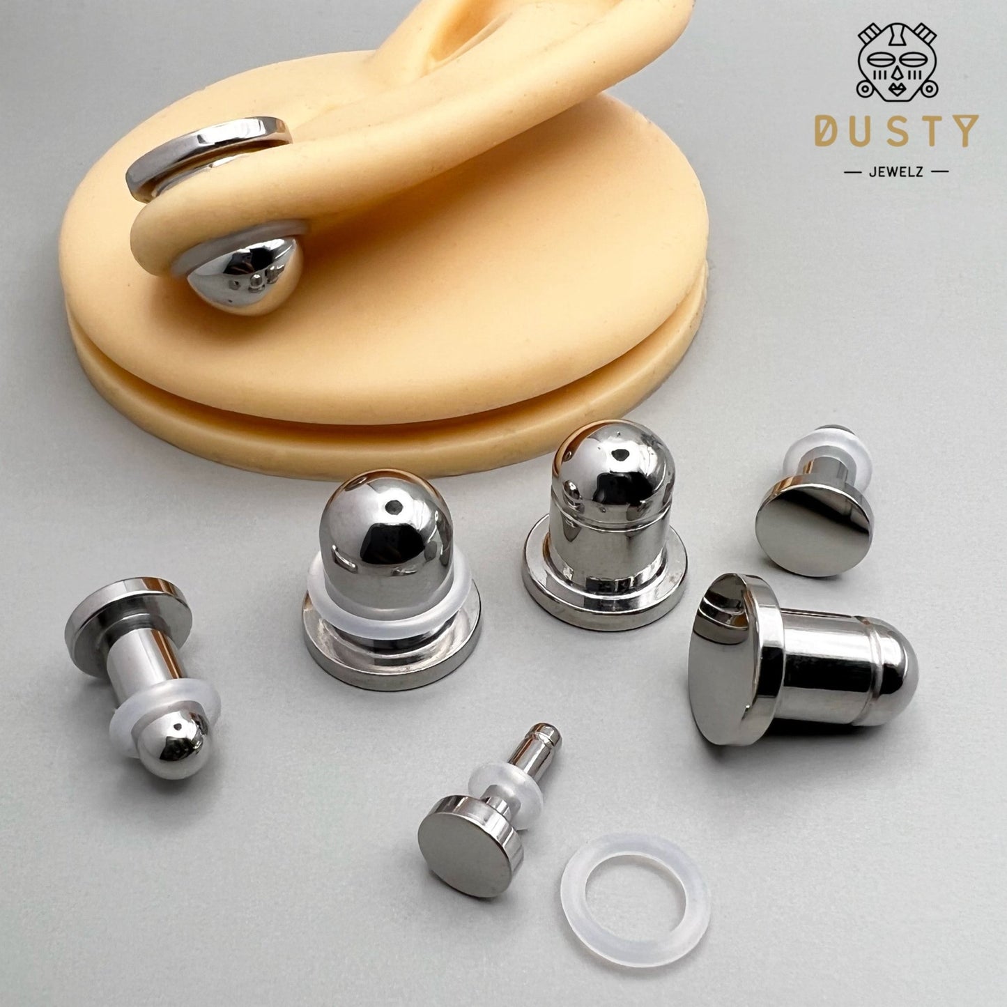 Dead Stretching Kit | Single Flare Steel Plugs Set (12 pcs Or 19 pcs) - DustyJewelz