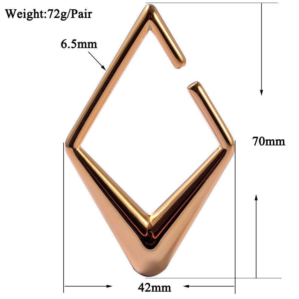 Diamond Ear Weight Hoops - DustyJewelz