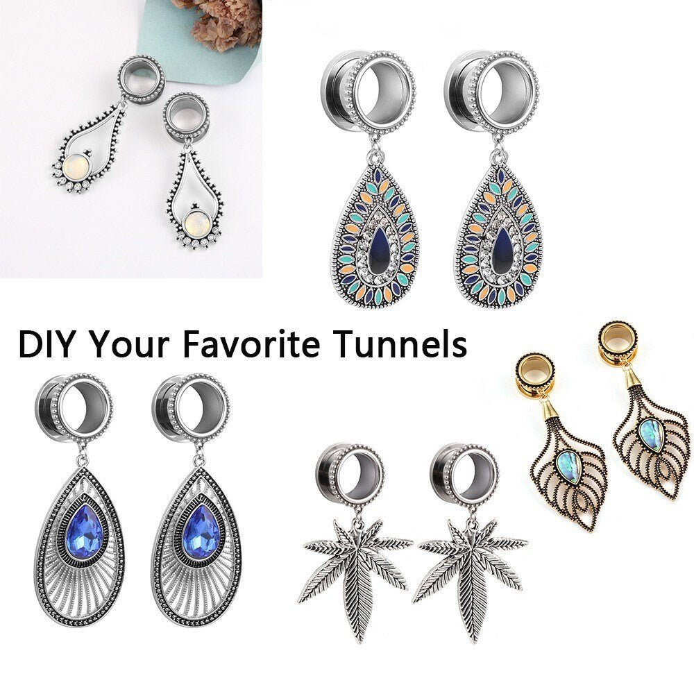 DIY Antique SCREW FIT Connector Tunnels And Plugs - DustyJewelz