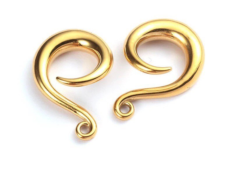 DIY Curled Ear Hooks For Ear Weights - DustyJewelz