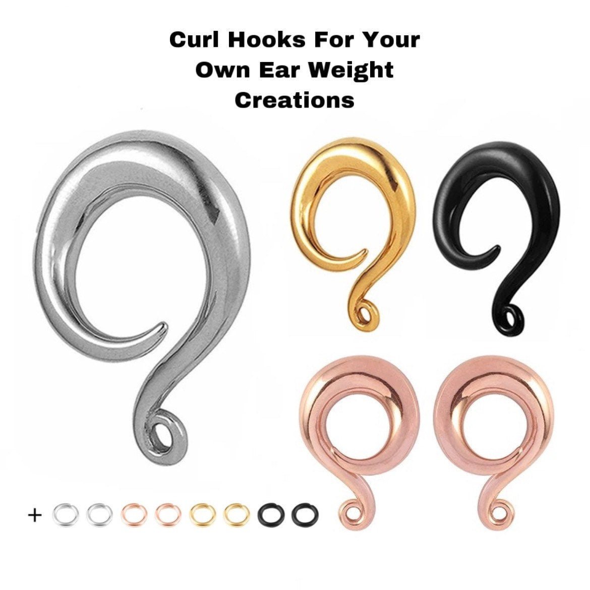 DIY Curled Ear Hooks For Ear Weights - DustyJewelz