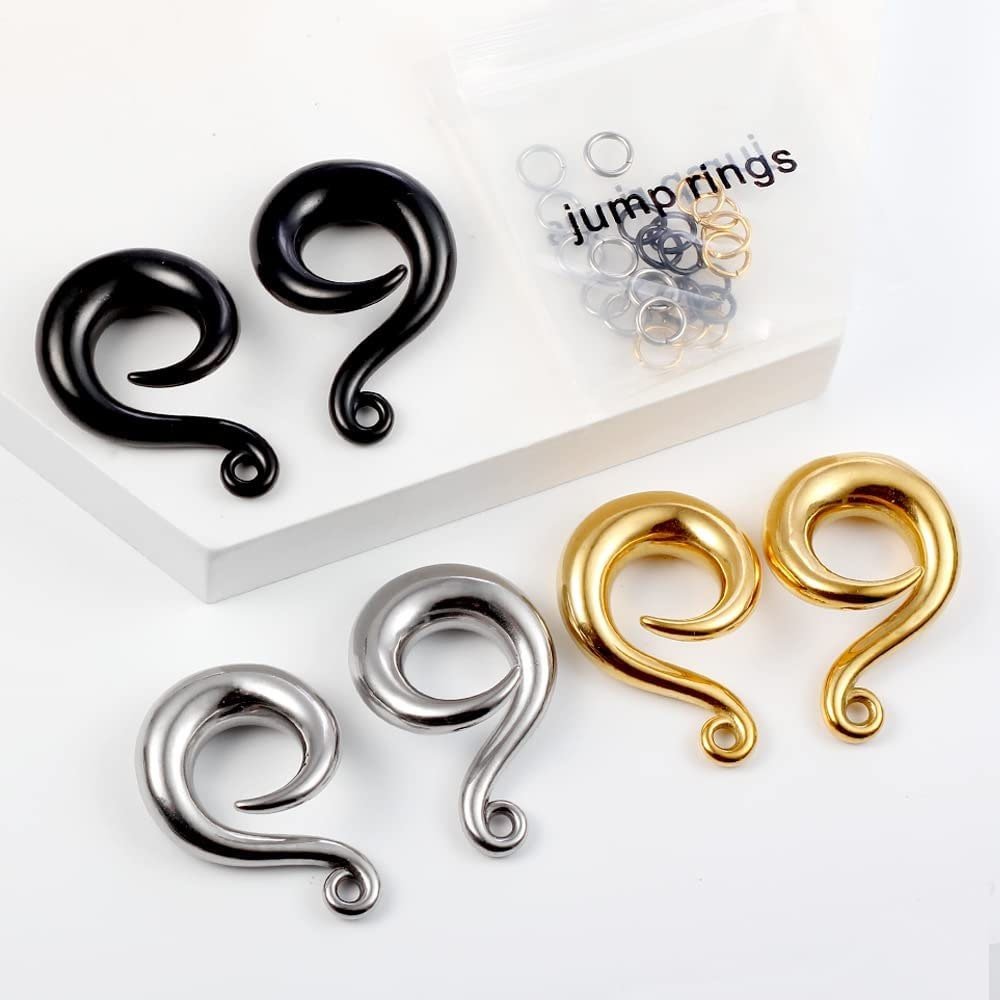 DIY Curled Ear Hooks For Ear Weights - DustyJewelz