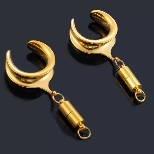 DIY Dangle Saddle Plugs | Magnetic Connector - DustyJewelz