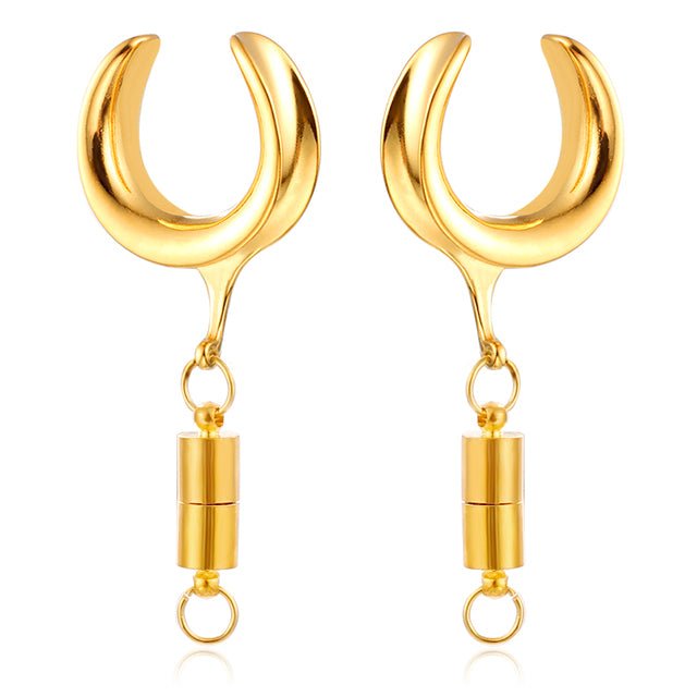DIY Dangle Saddle Plugs | Magnetic Connector - DustyJewelz
