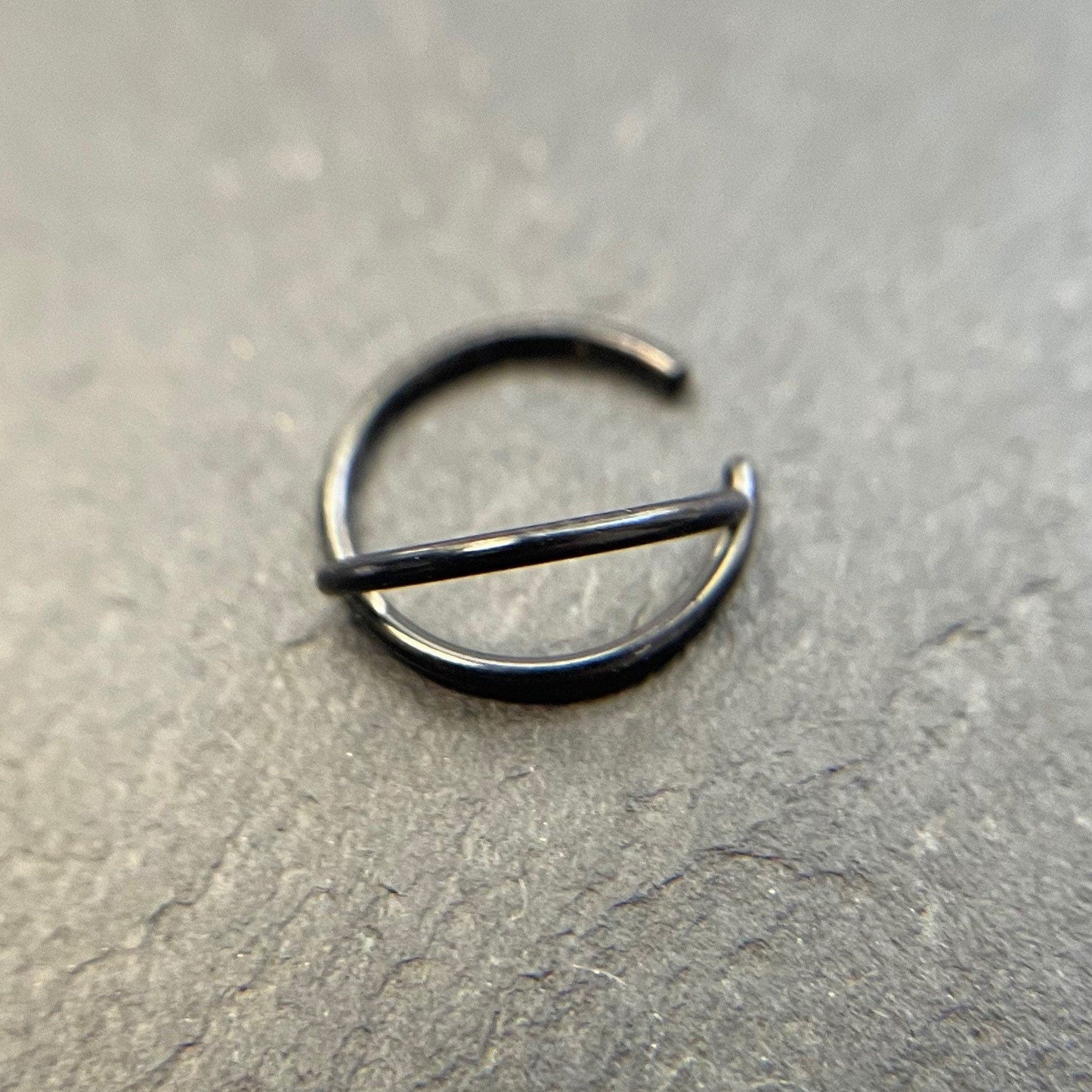 Double Layered Nose Ring For Single Piercing | 925 Sterling Silver - DustyJewelz