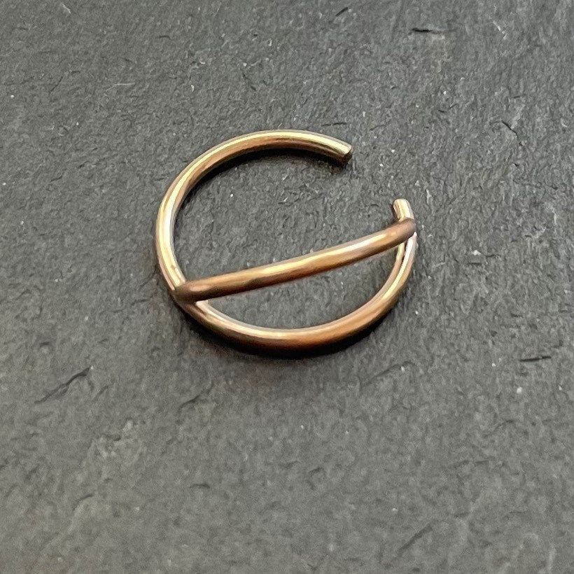 Double Layered Nose Ring For Single Piercing | 925 Sterling Silver - DustyJewelz