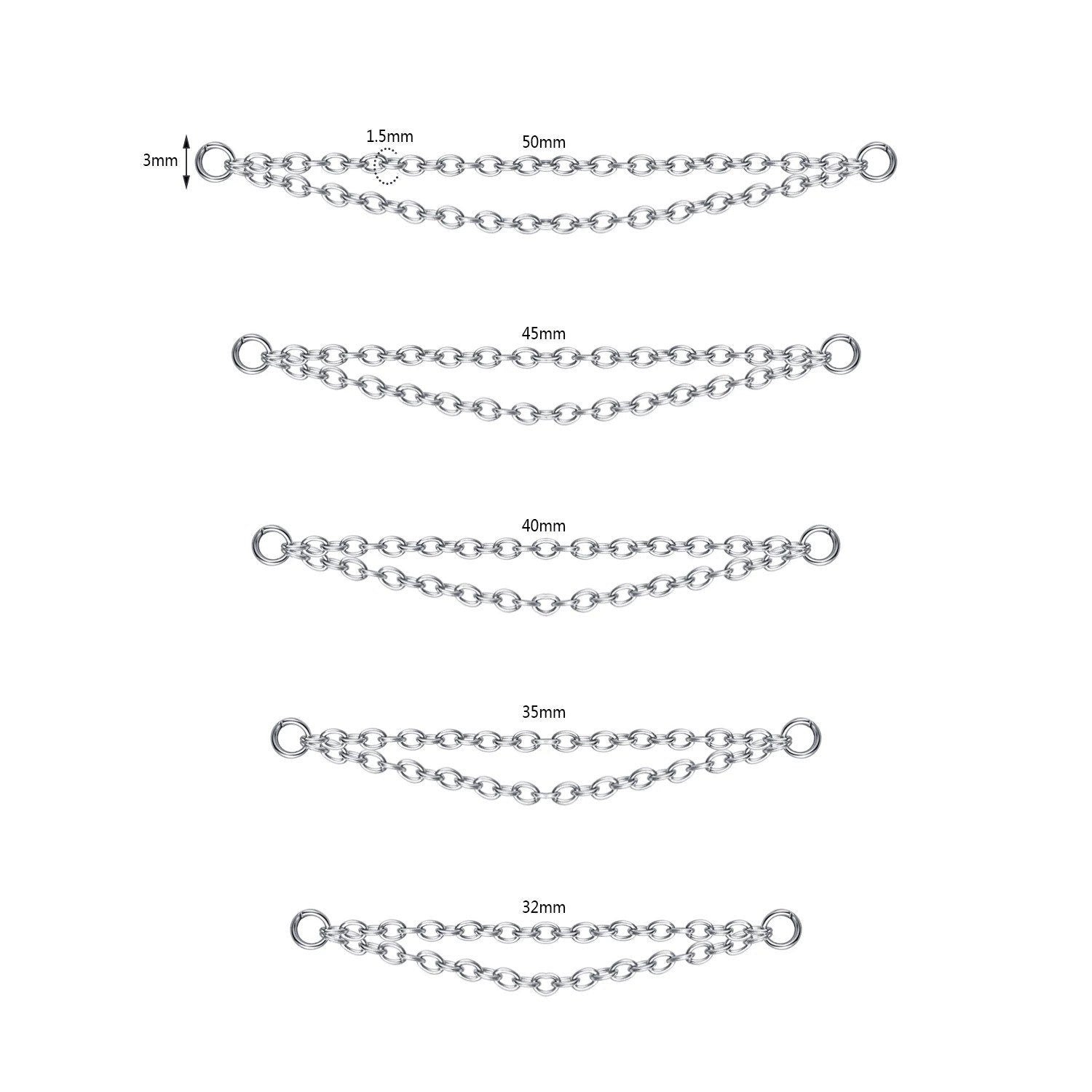 Double Nose Chain ONLY - DustyJewelz