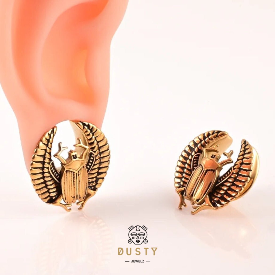 Egyptian Scarab Ear Saddle Spreader - DustyJewelz