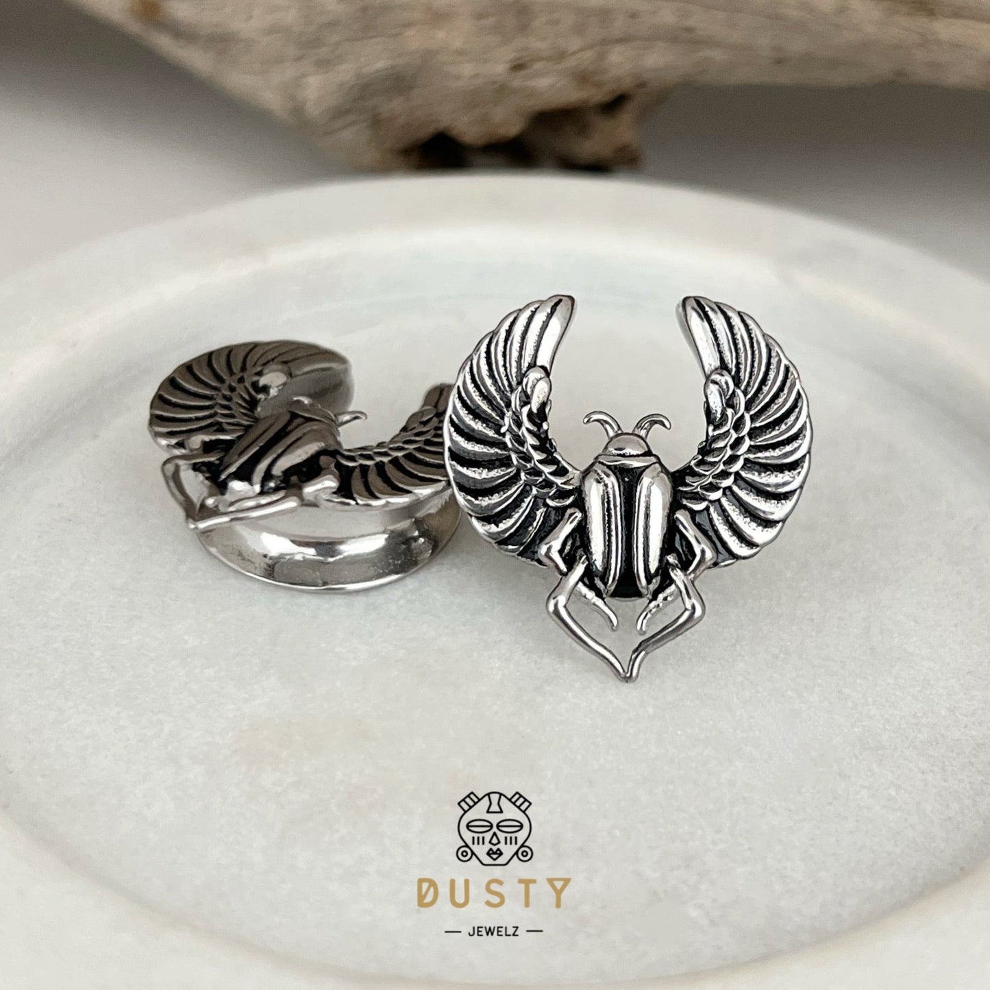 Egyptian Scarab Ear Saddle Spreader - DustyJewelz