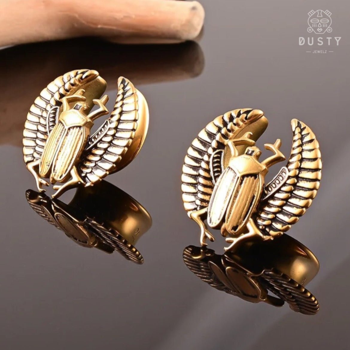 Egyptian Scarab Ear Saddle Spreader - DustyJewelz