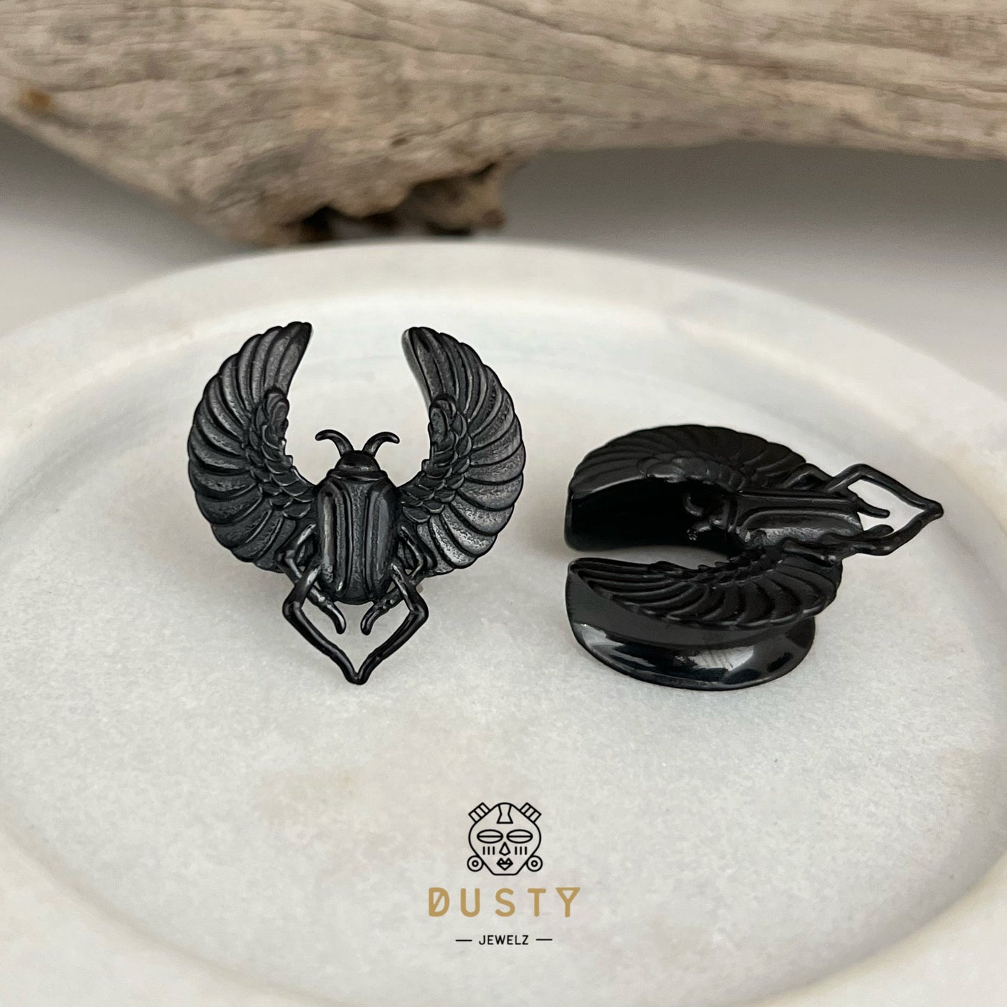 Egyptian Scarab Ear Saddle Spreader - DustyJewelz