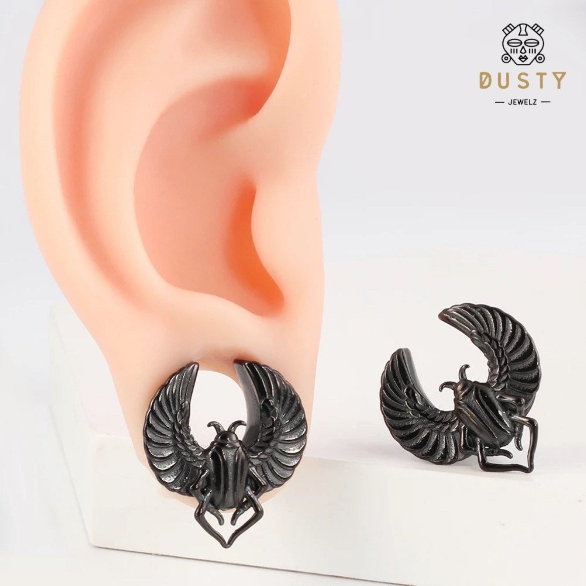Egyptian Scarab Ear Saddle Spreader - DustyJewelz