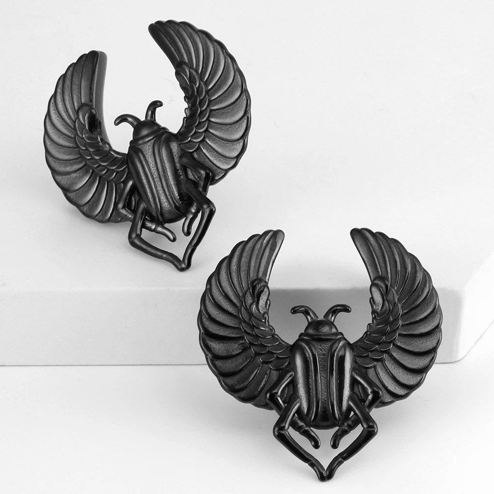 Egyptian Scarab Ear Saddle Spreader - DustyJewelz
