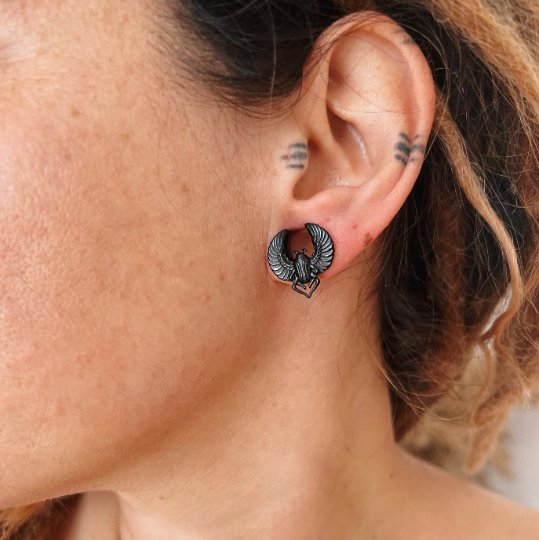 Egyptian Scarab Ear Saddle Spreader - DustyJewelz