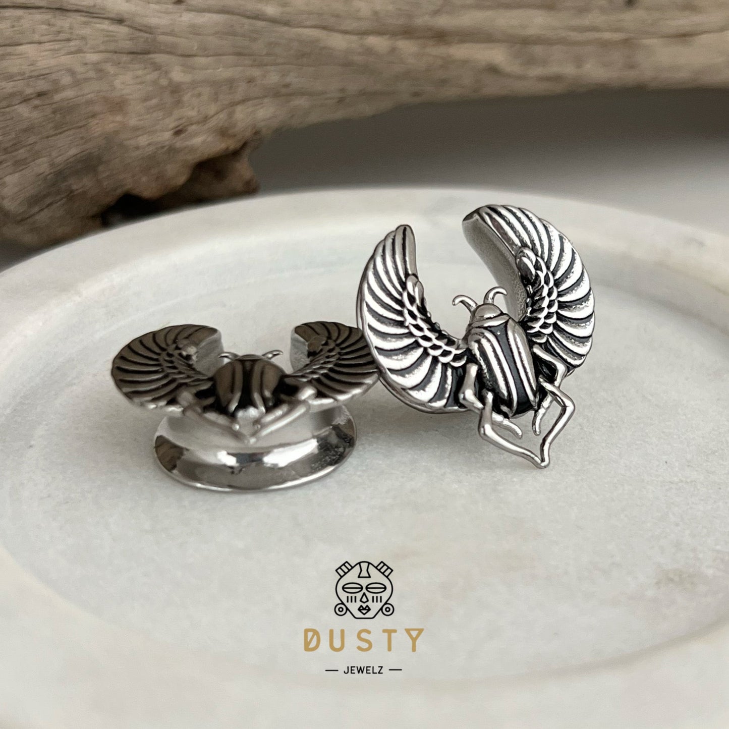 Egyptian Scarab Ear Saddle Spreader - DustyJewelz