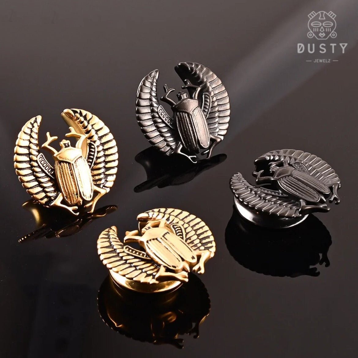 Egyptian Scarab Ear Saddle Spreader - DustyJewelz