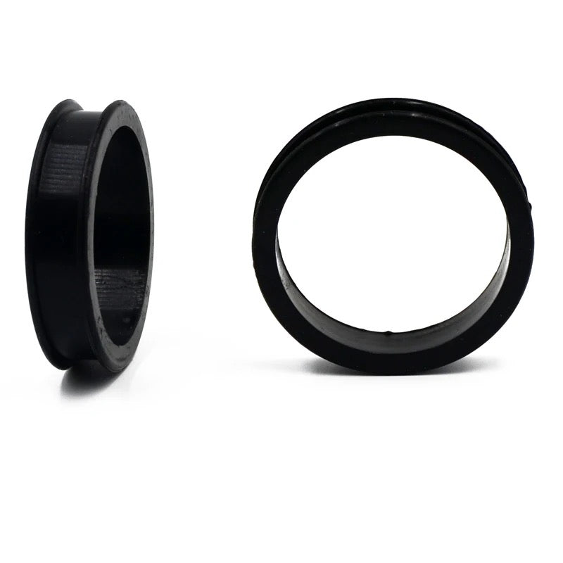 Extra Big Silicone Tunnels | Flexible Plugs | BLACK | 28mm-76mm