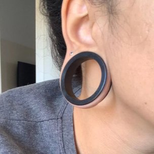 Extra Big Silicone Tunnels | Flexible Plugs | BLACK | 28mm-76mm