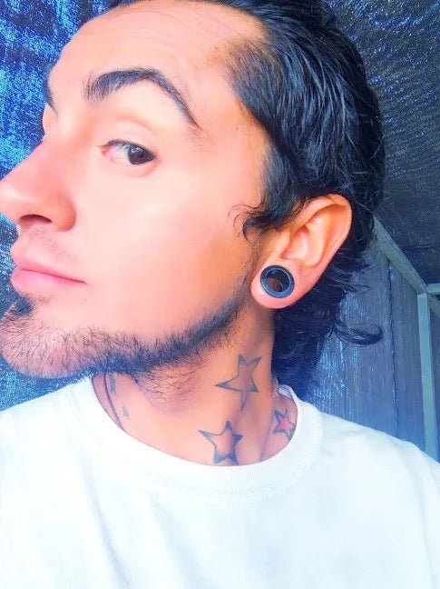 Extra Big Silicone Tunnels | Flexible Plugs | BLACK | 28mm-76mm