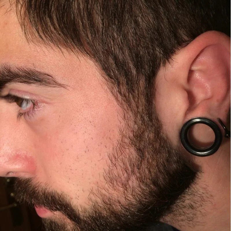 Extra Big Silicone Tunnels | Flexible Plugs | BLACK | 28mm-76mm