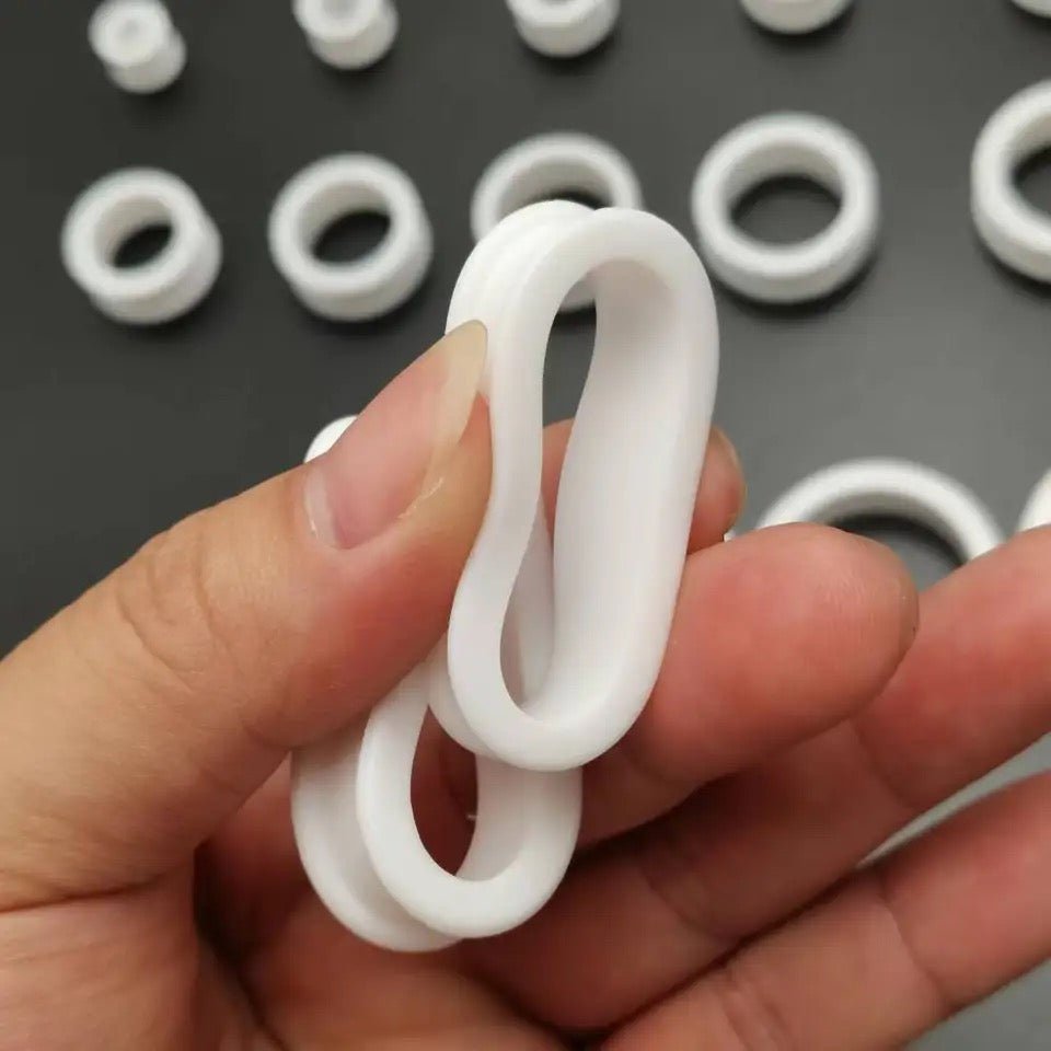 Extra Big Silicone Tunnels | Flexible Plugs | WHITE | 28mm-76mm