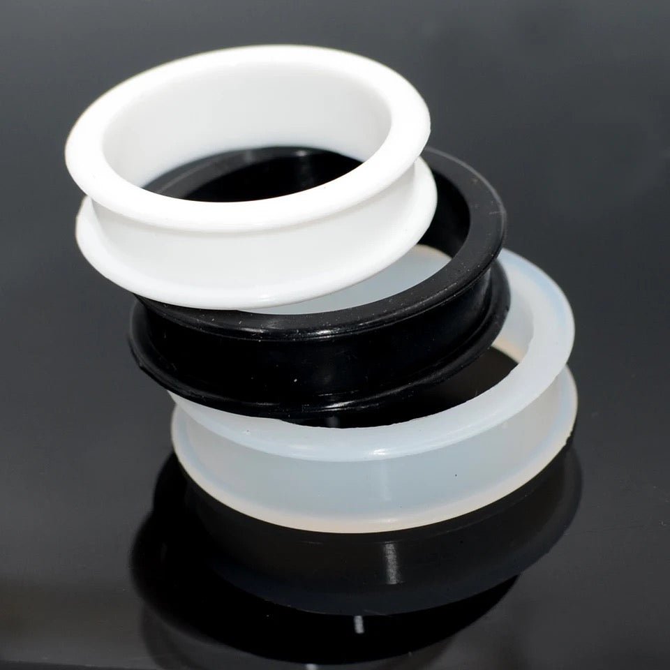 Extra Big Silicone Tunnels | Flexible Plugs | WHITE | 28mm-76mm