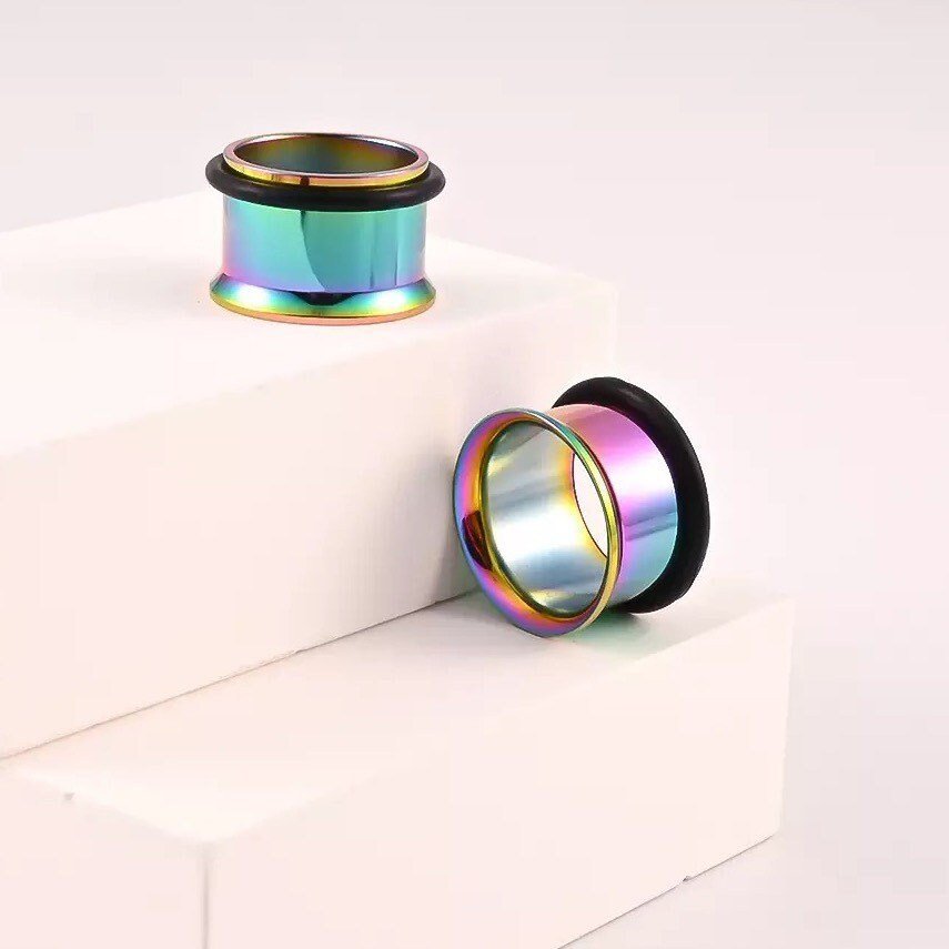 Eyelet Tunnels | Single Flare | Stainless Steel | Rubber-O Ring