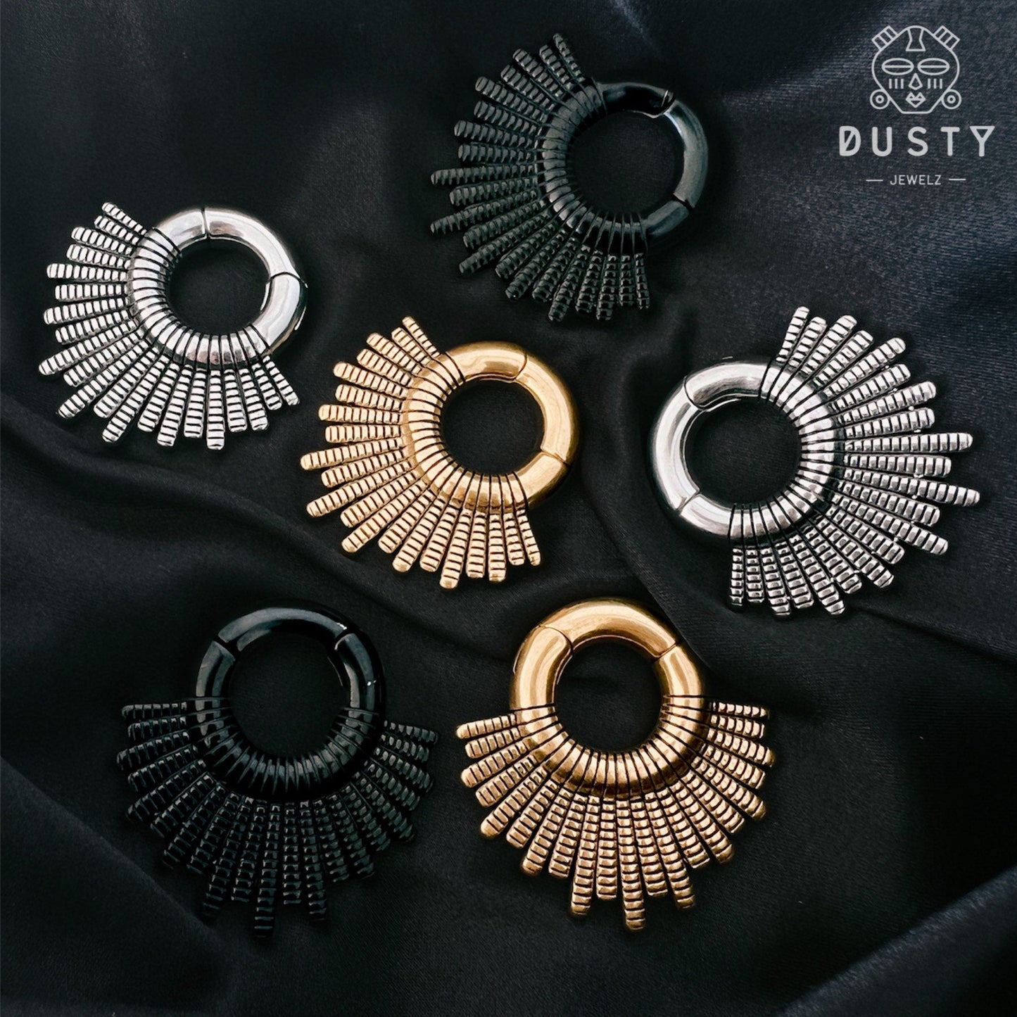 Fan Circle Ear Weights | Magnetic Hoops