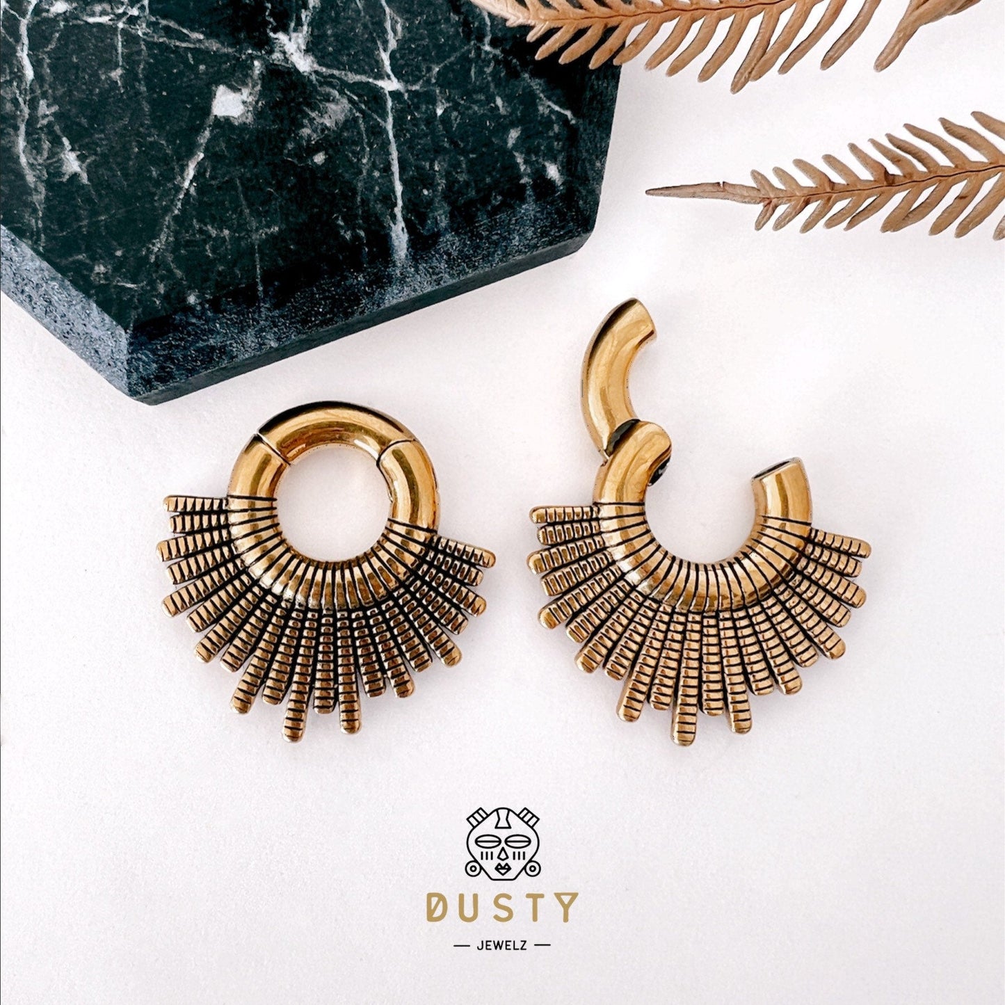 Fan Circle Ear Weights | Magnetic Hoops