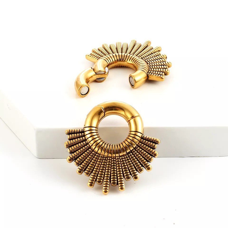 Fan Circle Ear Weights | Magnetic Hoops