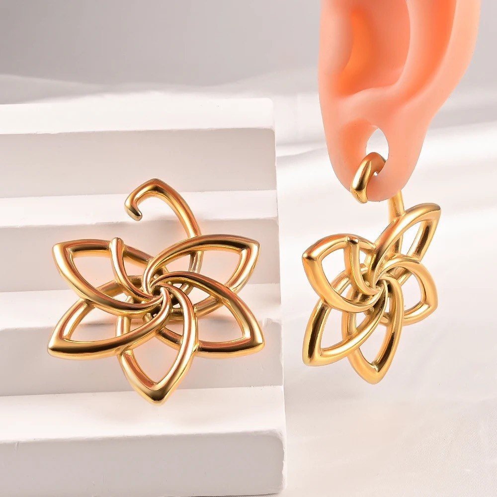 Flower Ear Weights | Lobe Hangers