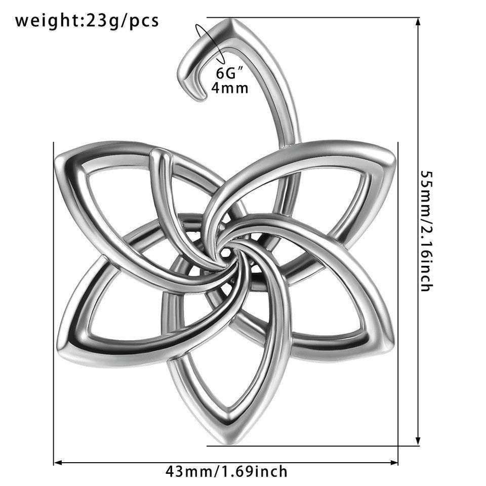 Flower Ear Weights | Lobe Hangers