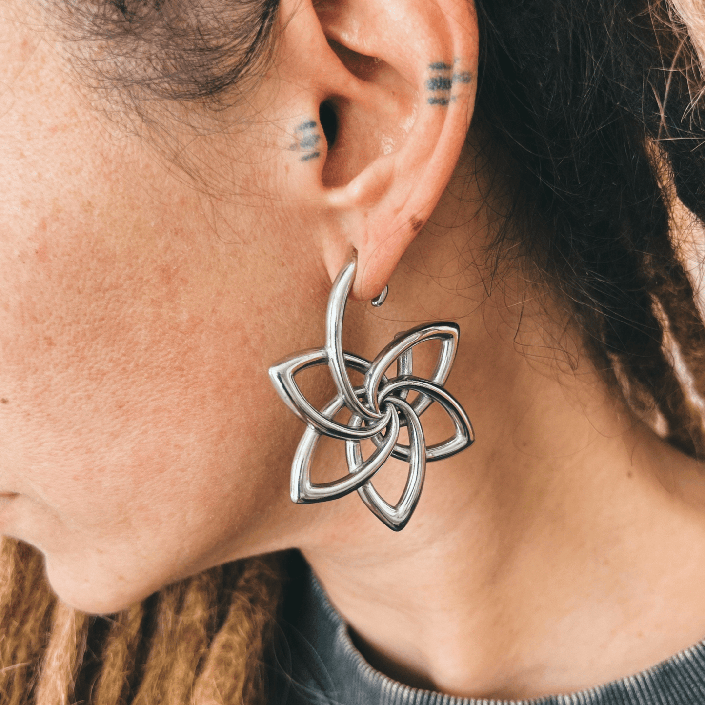 Flower Ear Weights | Lobe Hangers