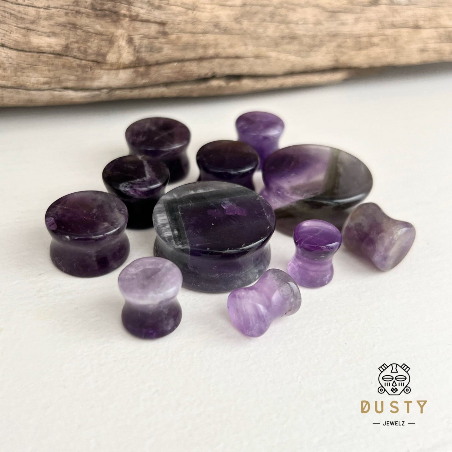 Fluorite Stone Ear Plugs | Double Flare
