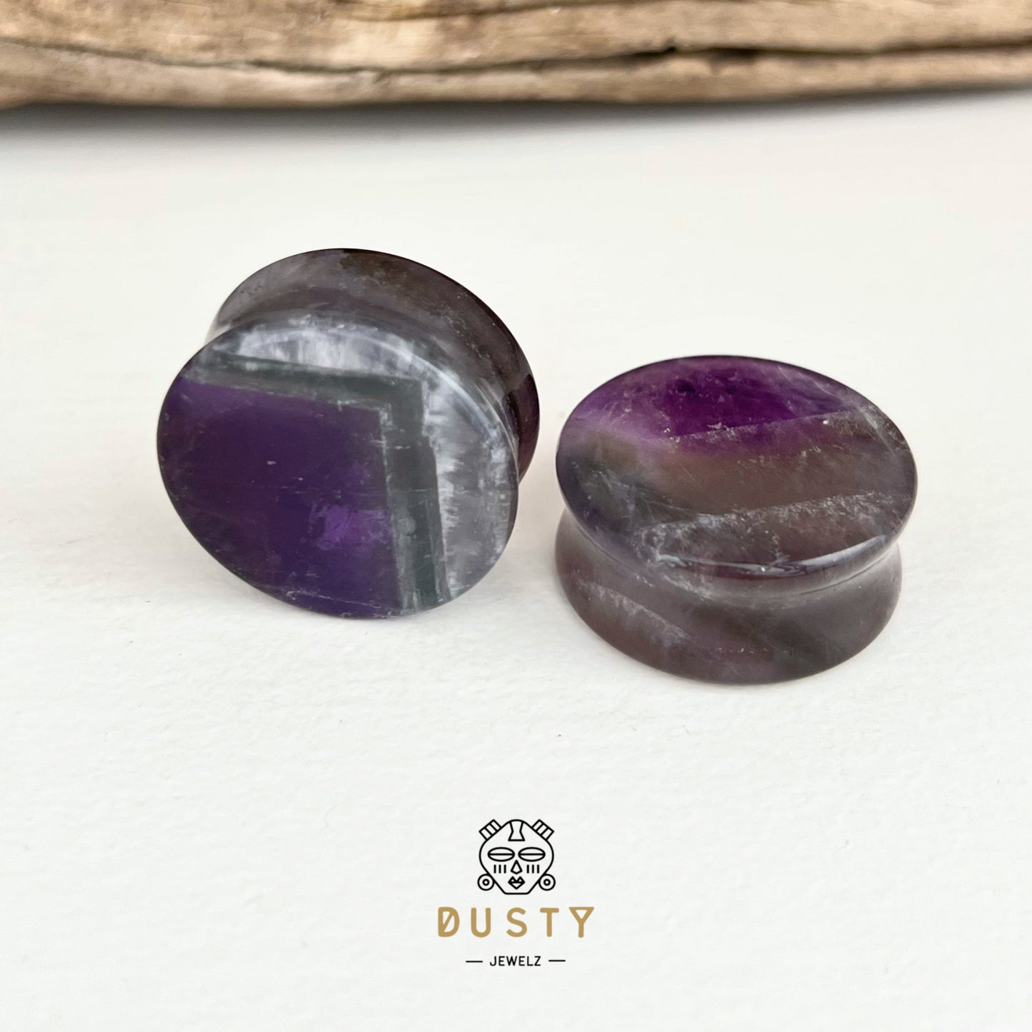 Fluorite Stone Ear Plugs | Double Flare