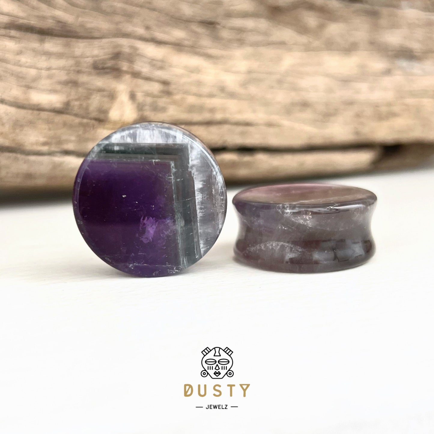 Fluorite Stone Ear Plugs | Double Flare