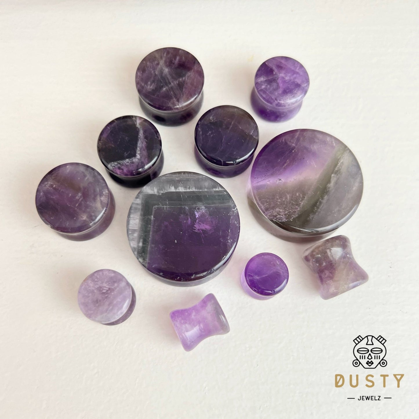Fluorite Stone Ear Plugs | Double Flare