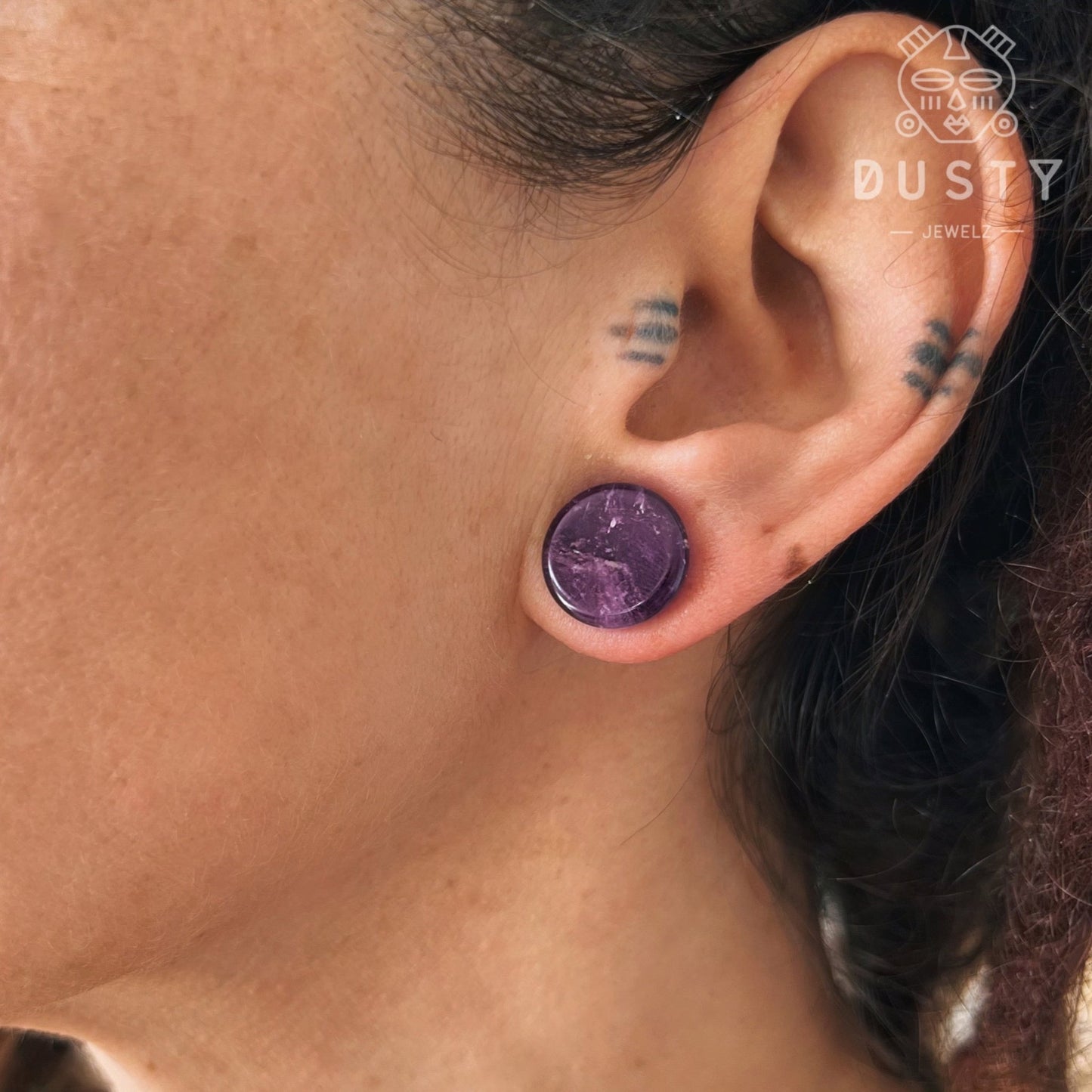 Fluorite Stone Ear Plugs | Double Flare