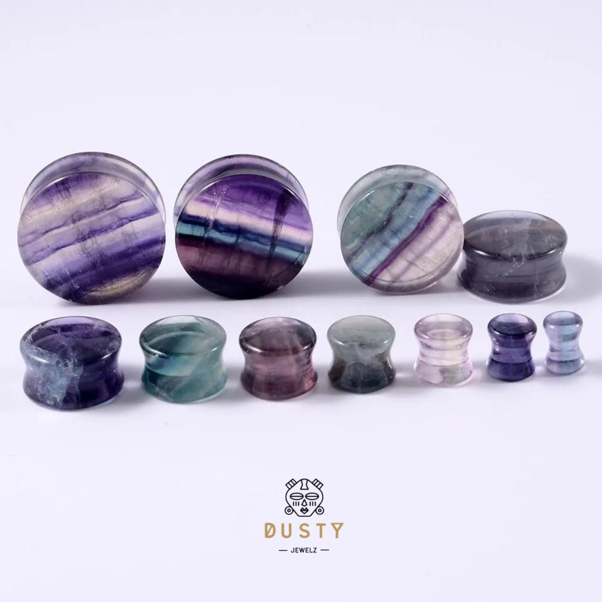 Fluorite Stone Ear Plugs | Double Flare