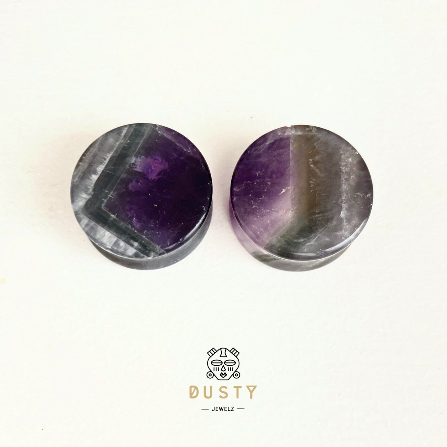 Fluorite Stone Ear Plugs | Double Flare