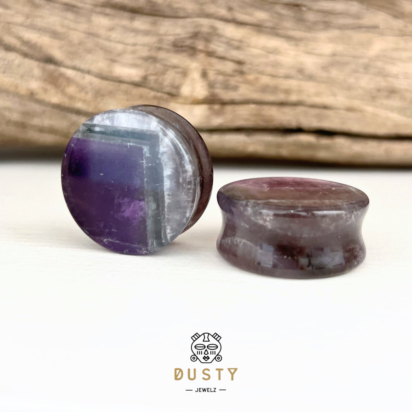 Fluorite Stone Ear Plugs | Double Flare