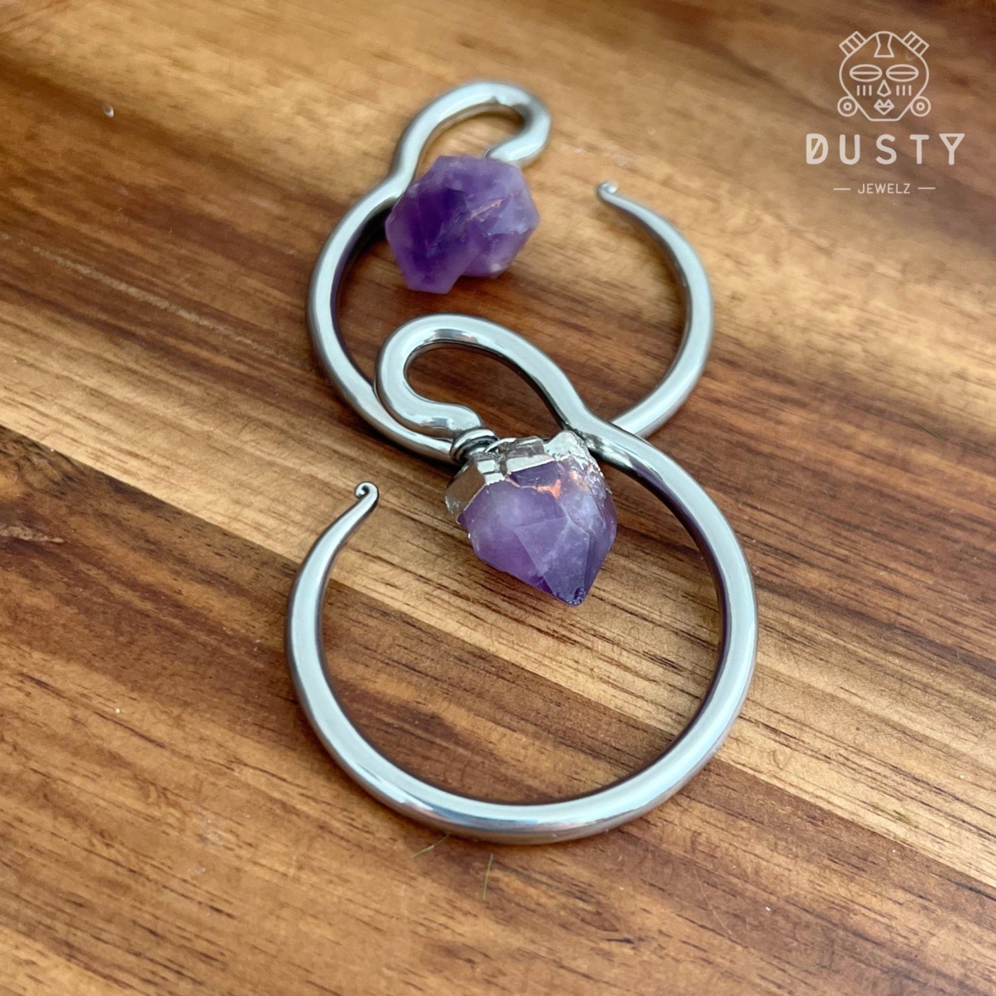 Gemstone Dangle Ear Weights - DustyJewelz