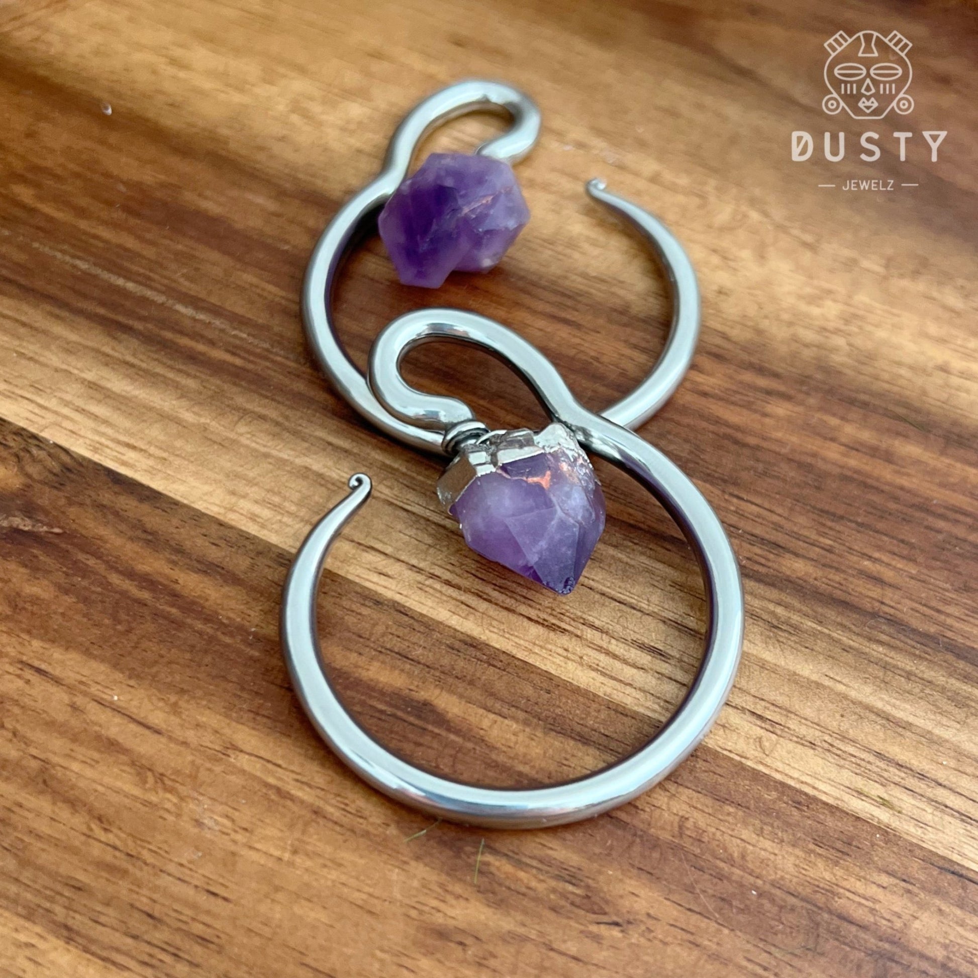 Gemstone Dangle Ear Weights - DustyJewelz