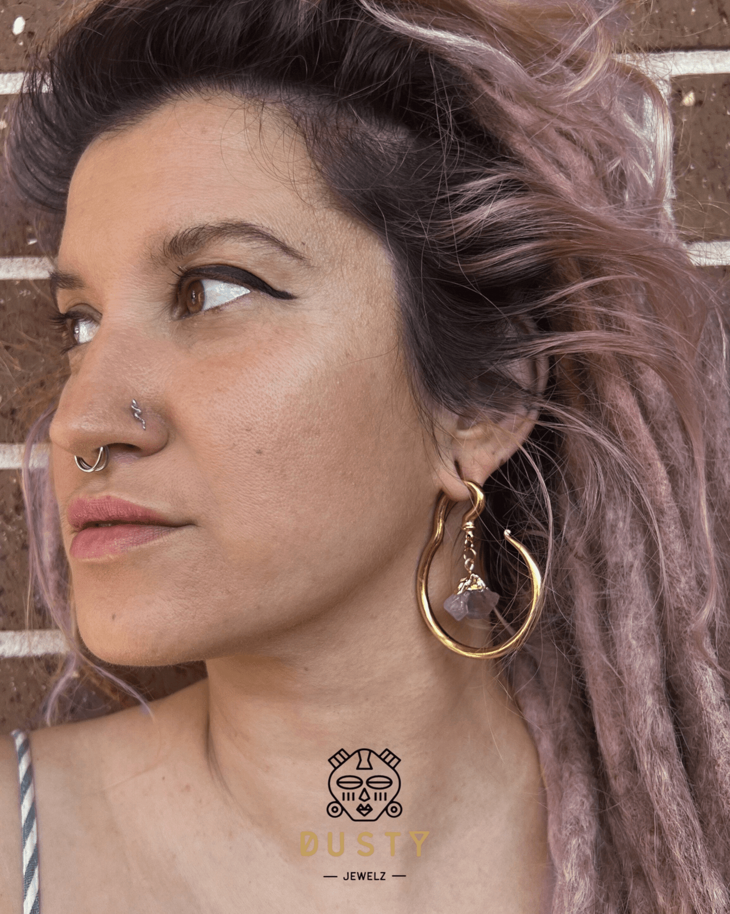 Gemstone Dangle Ear Weights