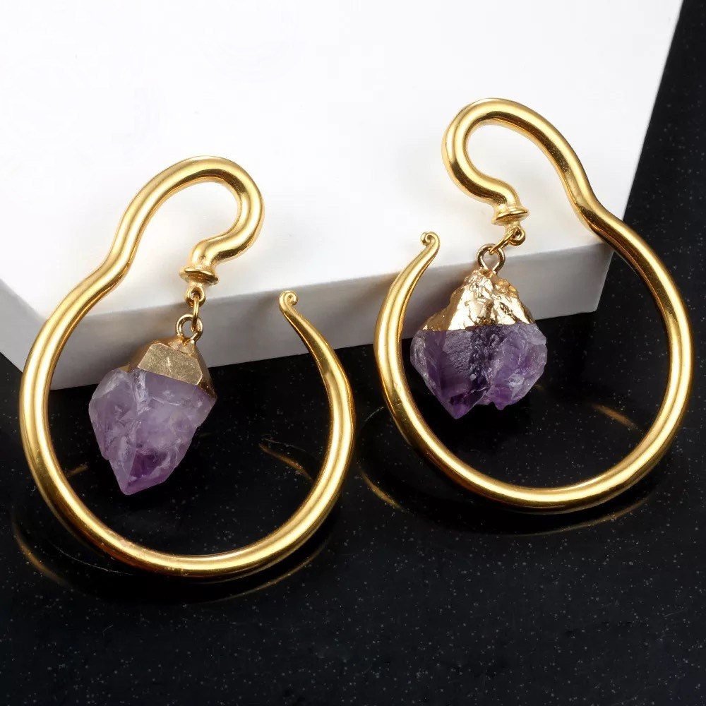 Gemstone Dangle Ear Weights