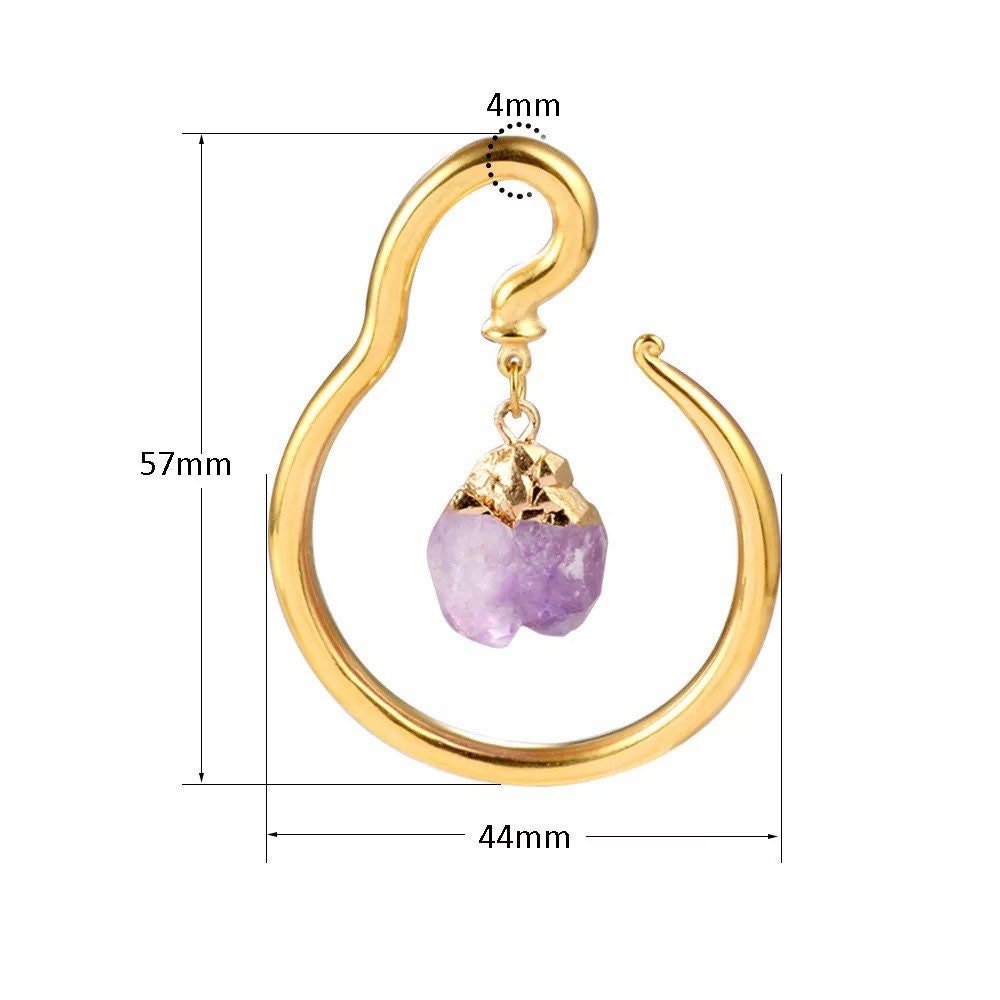 Gemstone Dangle Ear Weights